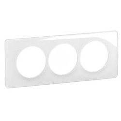 Legrand Céliane - Plaque de finition Blanc émaillé 3 postes - Spéciale rénovation - Réf : CP0007