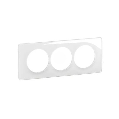 Legrand Céliane - Plaque de finition Blanc émaillé 3 postes - Spéciale rénovation - Réf : CP0007