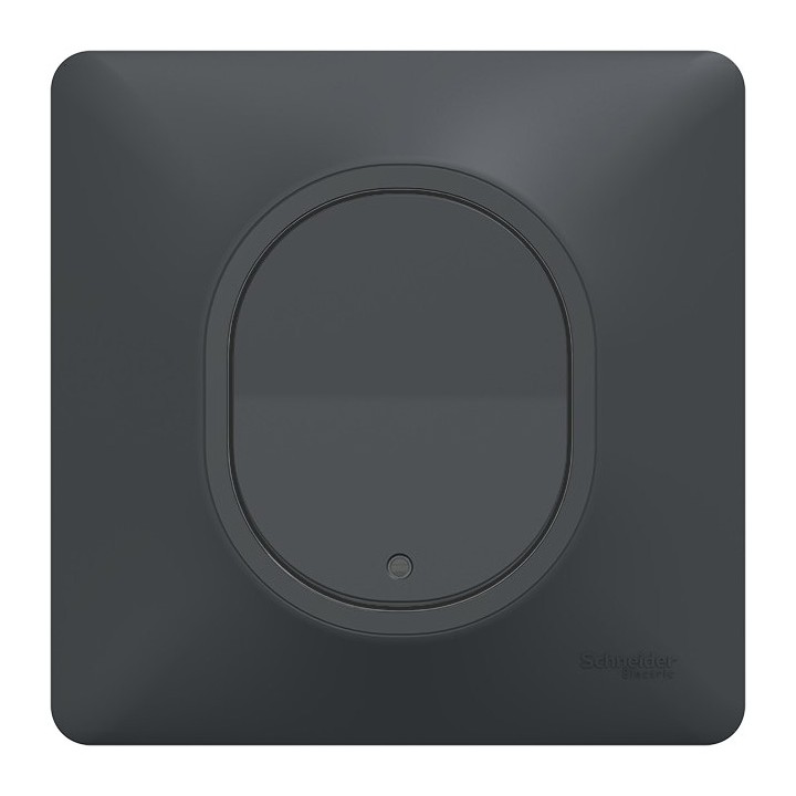 Schneider Ovalis - Interrupteur va et vient lumineux complet anthracite - Réf : S340263-P