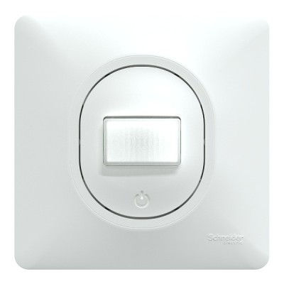 Schneider Ovalis - Détecteur de présence et de mouvement complet blanc - toutes charges - 3 fils - Réf : S320523-P