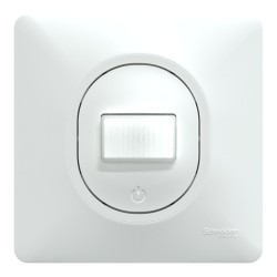 Schneider Ovalis - Détecteur de présence et de mouvement complet blanc - toutes charges - 3 fils - Réf : S320523-P