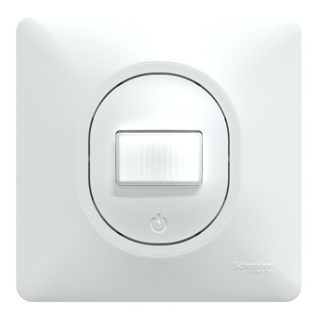 Schneider Ovalis - Détecteur de présence et de mouvement complet blanc - toutes charges - 3 fils - Réf : S320523-P