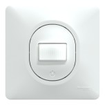 Schneider Ovalis - Détecteur de présence et de mouvement complet blanc - toutes charges - 3 fils - Réf : S320523-P