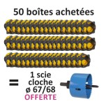 Legrand - 50 Boîtes d'encastrement - Eco Batibox - 1 poste - prof. 40 mm - 1 scie cloche offerte - Réf : 52061(50)