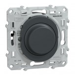 Schneider - Ovalis - Variateur de lumière universel - 2/3 fils - Anthracite - Réf : S340519