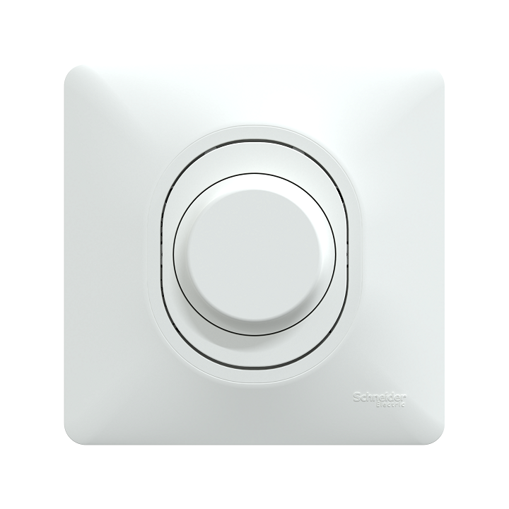 Schneider Ovalis - Variateur de lumière universel complet - 2/3 fils - Blanc - Réf : S320519-P