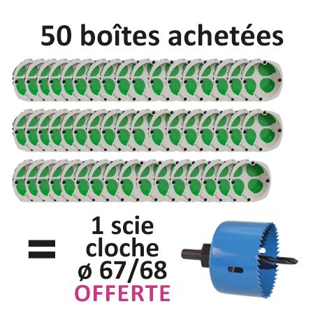 Schneider - 50 Boîtes d'encastrement - Multifix air - 1 poste - prof. 40 mm - 1 scie cloche offerte - Réf : IMT35001(50)