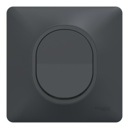 Schneider Ovalis - Interrupteur va et vient complet anthracite - Réf : S340204-P
