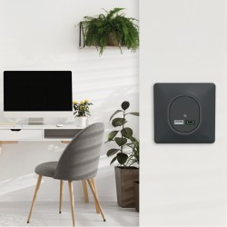 Schneider Ovalis - Chargeur USB type A 7,5W + C 45W complet anthracite - Forte puissance type C - Réf : S340403-P