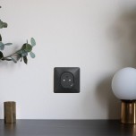 Schneider - Ovalis - Combi 2P+T 16A affleurante+chargeur USB-C 10,5W - Connexion auto - Anth - Réf : S340089