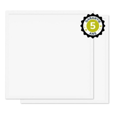 Miidex Lighting - Dalle LED Blanc Backlit 595x595 25W 3000K - Garantie 5 ans - PACK DE 2 - Réf : 100355