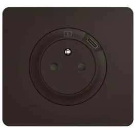 Legrand Céliane - Prise Surface avec prise USB Type-C intégré - Ensemble complet à composer - Noir - Réf : CN0140-P