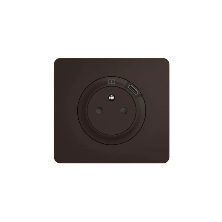 Legrand Céliane - Prise Surface avec prise USB Type-C intégré - Ensemble complet à composer - Noir - Réf : CN0140-P