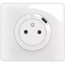 Legrand Céliane - Prise Surface avec chargeur Type C intégré - Ensemble complet à composer - Blanc - Réf : CB0140-P