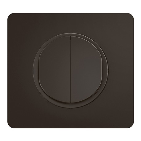 Legrand Céliane - Double interrupteur ou va-et-vient 10AX 230V~ - Ensemble à composer - Noir - Réf : CM0001-PN2