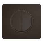 Legrand Céliane - Double interrupteur ou va-et-vient 10AX 230V~ - Ensemble à composer - Noir - Réf : CM0001-PN2