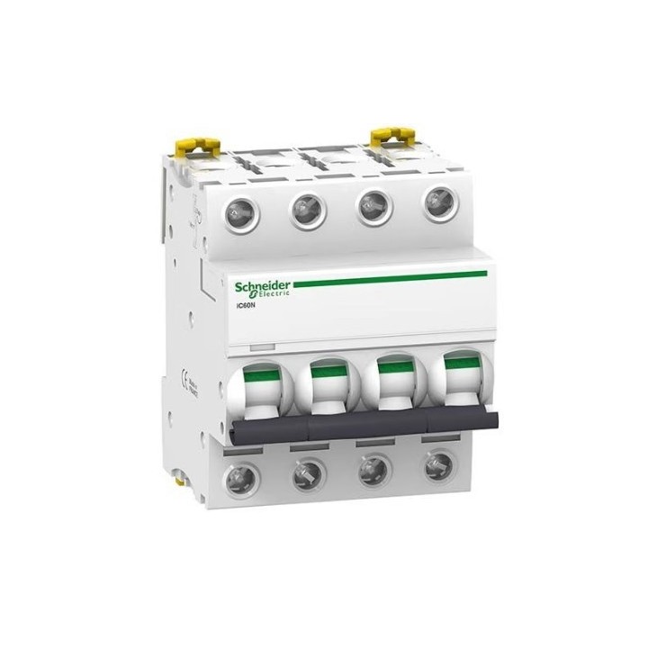 Schneider - Acti9 iC60N Disjoncteur - 63A - 4P - courbe C - 10kA 400V - Réf : A9F77463