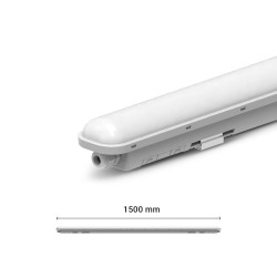 Miidex Lighting - Boitier étanche LED intégrées - Traversant - 4000°k - 50W - IP65 - 1500mm - Réf : 101059