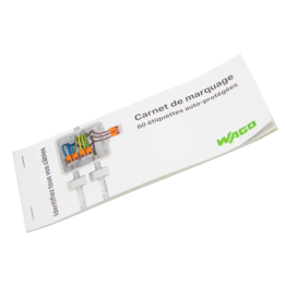 Wago - Carnet de repérage de câble/gaine 60 étiquettes - Réf : 8000-0100/1000-1000
