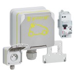 Legrand - Kit prise saillie étanche Green'Up pour véhicule électrique + disjoncteur différentiel - 20A - Réf : 090471+410754