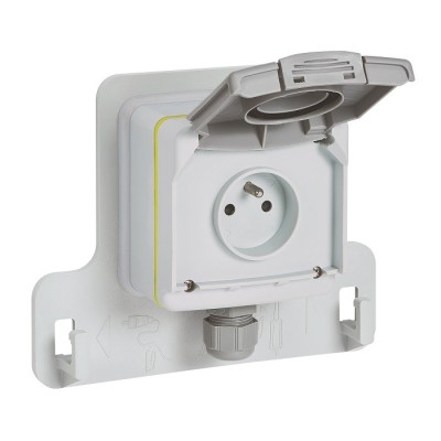 Legrand - Kit prise saillie étanche Green'Up pour véhicule électrique + disjoncteur différentiel - 20A - Réf : 090471+410754