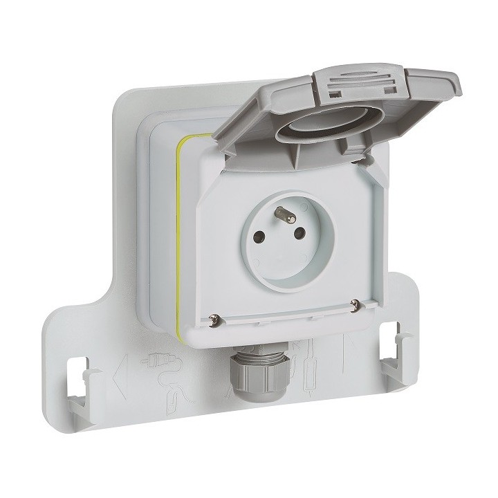 Legrand - Kit prise saillie étanche Green'Up pour véhicule électrique + disjoncteur différentiel - 20A - Réf : 090471+410754