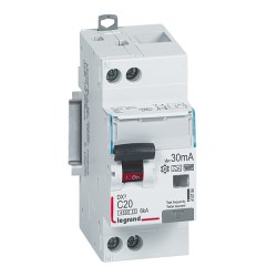Legrand - Disjoncteur différentiel DX³4500 - vis/vis - U+N 230V~ - 20A typeF 30mA - courbe C - 2 modules - Réf : 410754