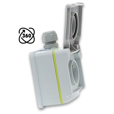 Legrand - Kit prise saillie étanche Green'Up pour véhicule électrique + disjoncteur différentiel - 20A - Réf : 090471+410754