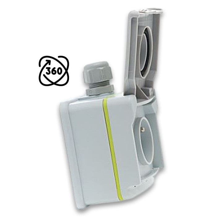 Legrand - Kit prise saillie étanche Green'Up pour véhicule électrique + disjoncteur différentiel - 20A - Réf : 090471+410754