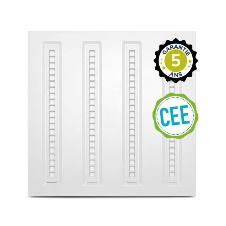 Miidex Lighting - Dalle LED - Blanc - CEE 595x595 - 30W - 4000K - DALI/PUSH - Garantie 5 ans - Réf : 100749