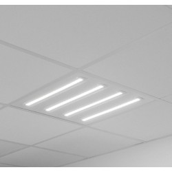 Miidex Lighting - Dalle LED - Blanc - CEE 595x595 - 30W - 4000K - DALI/PUSH - Garantie 5 ans - Réf : 100749