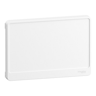 Schneider - Resi9 - Porte Styl blanche - 18 Modules - 1 Rangée - Réf : R9H18421