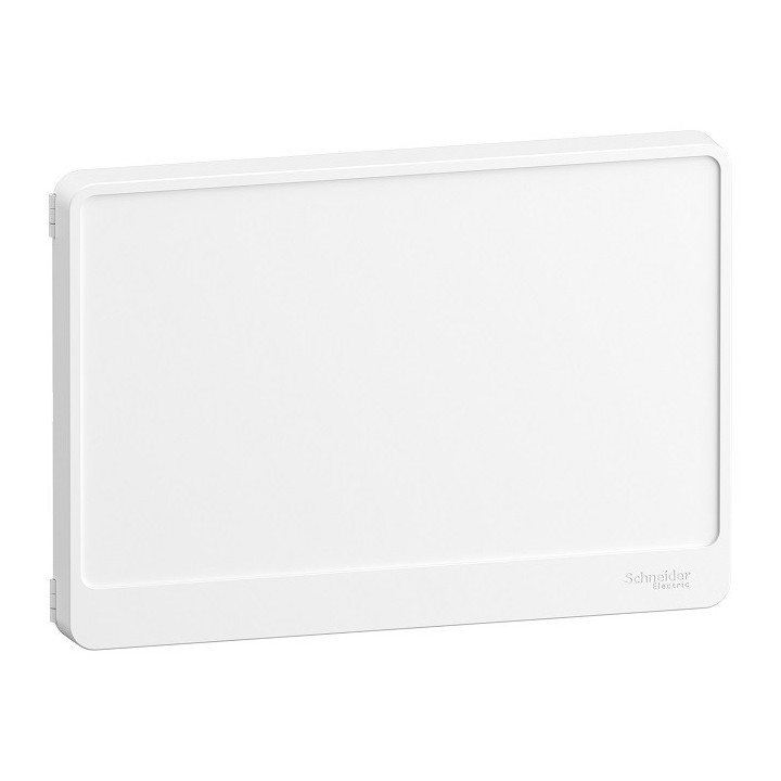 Schneider - Resi9 - Porte Styl blanche - 18 Modules - 1 Rangée - Réf : R9H18421