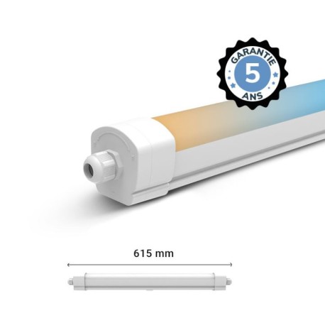 Miidex Lighting - Étanche LED Intégrées CCT 15W 615 x 66 x 63 mm Traversant - Garantie 5 ans - Réf : 101079