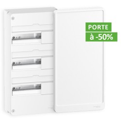 Schneider - Resi9 - coffret 13 Modules - 3 Rangées + Porte incluse à -50% - Réf : R9H13403-P