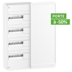 Schneider - Resi9 - coffret 13 Modules - 4 Rangées + Porte incluse à -50% - Réf : R9H13404-P