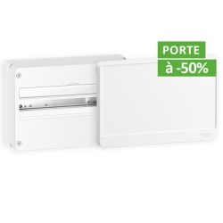 Schneider - Resi9 - coffret 18 Modules - 1 Rangée + Porte incluse à -50% - Réf : R9H18401-P