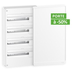 Schneider - Resi9 - coffret 18 Modules - 4 Rangées + Porte incluse à -50% - Réf : R9H18404-P