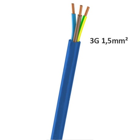 Câble FRN1X6G3 (Rigide) - 3G1.5 mm² - Coupe au mètre - Réf : FRN1X6G3-3G1.5