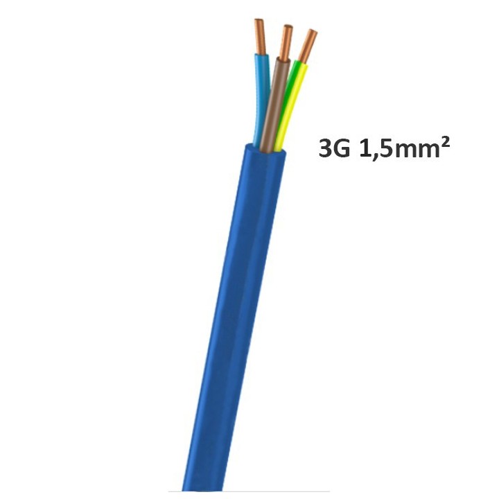 Câble FRN1X6G3 (Rigide) - 3G1.5 mm² - Coupe au mètre - Réf : FRN1X6G3-3G1.5