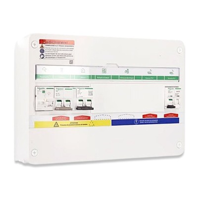 Schneider - Rési9 Energy Center - Coffret PV mono 3 kWc - Onduleur centralisé - 18 modules 1 rangée - Réf : R9HPV118A13