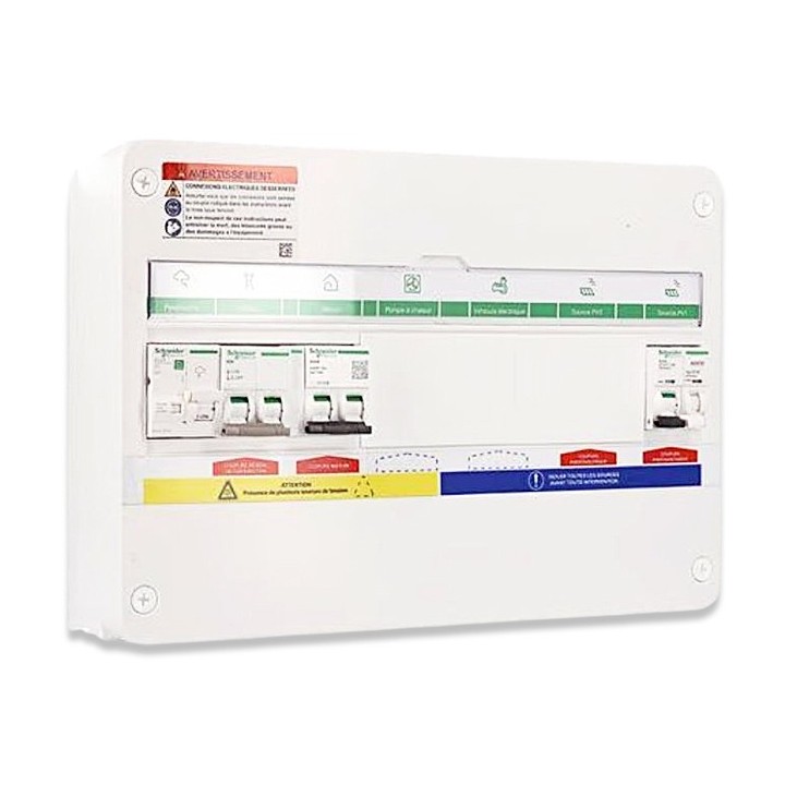 Schneider - Rési9 Energy Center - Coffret PV mono 3 kWc - Onduleur centralisé - 18 modules 1 rangée - Réf : R9HPV118A13