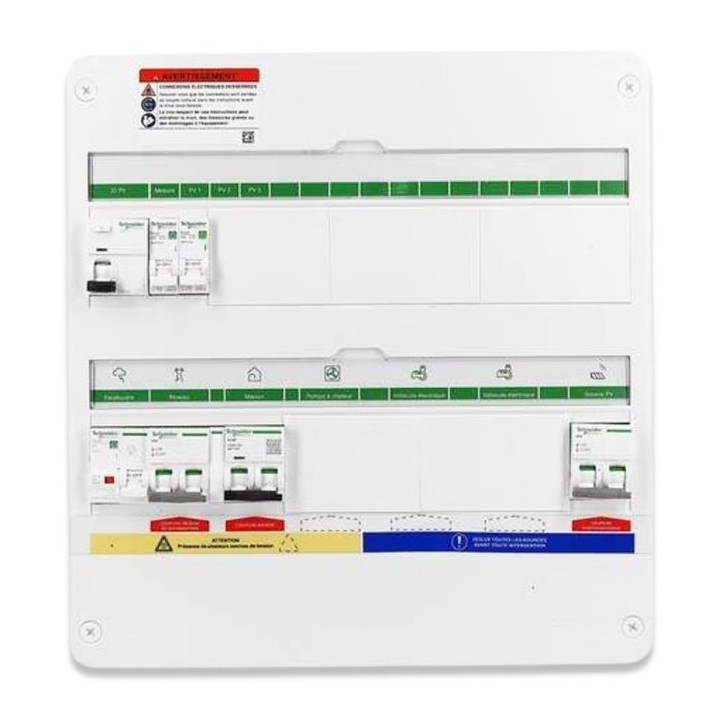 Schneider - Resi9 Energy Center - Coffret PV mono 3 kWc - micro-onduleur/onduleur central - 36 mod - 2 rangées -Réf: R9HPV218A13