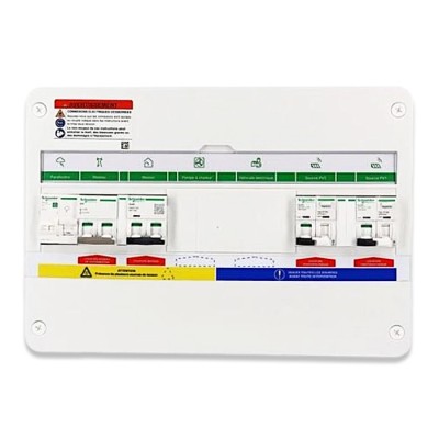 Schneider - Rési9 Energy Center - Coffret PV mono 7-9 kWc - Onduleur centralisé - 18 modules - 1 rangée - Réf : R9HPV118A19