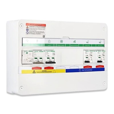 Schneider - Rési9 Energy Center - Coffret PV mono 7-9 kWc - Onduleur centralisé - 18 modules - 1 rangée - Réf : R9HPV118A19