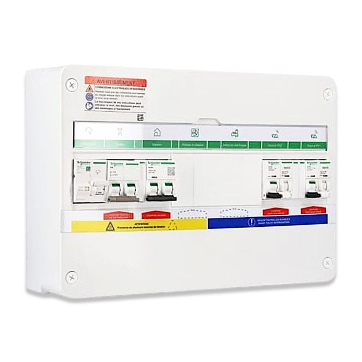 Schneider - Rési9 Energy Center - Coffret PV mono 7-9 kWc - Onduleur centralisé - 18 modules - 1 rangée - Réf : R9HPV118A19