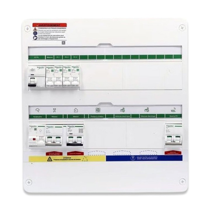 Schneider - Rési9 Energy Center - Coffret PV Mono 4-6 kWc - micro onduleurs - 36 modules - 2 rangées - Réf : R9HPV218A16M