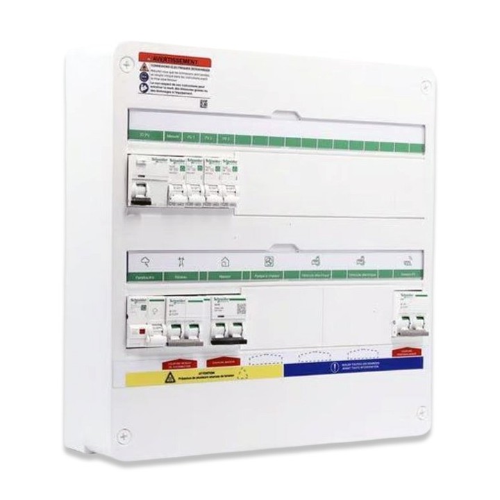 Schneider - Rési9 Energy Center - Coffret PV Mono 7-9 kWc - Micro onduleur - 36 modules - 2 rangées - Réf : R9HPV218A19M
