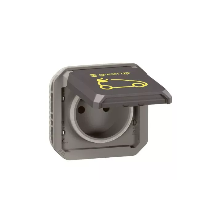 Legrand - Kit recharge pour véhicule électrique + Prise Green Up encastrée - Réf : 069885L-01-Précablé