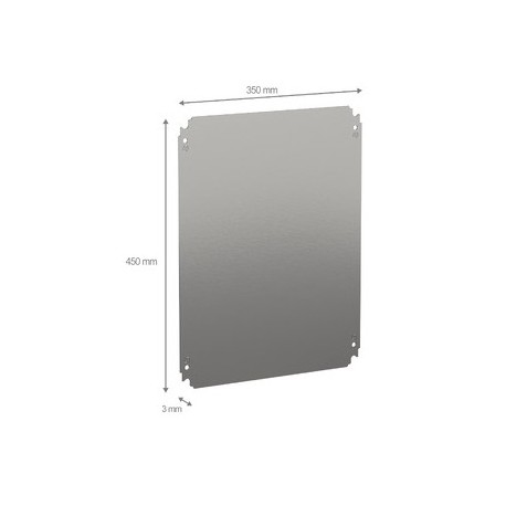 Schneider PanelSeT - châssis plein - acier galvanisé - coffret 500x400mm - Réf : NSYMM54